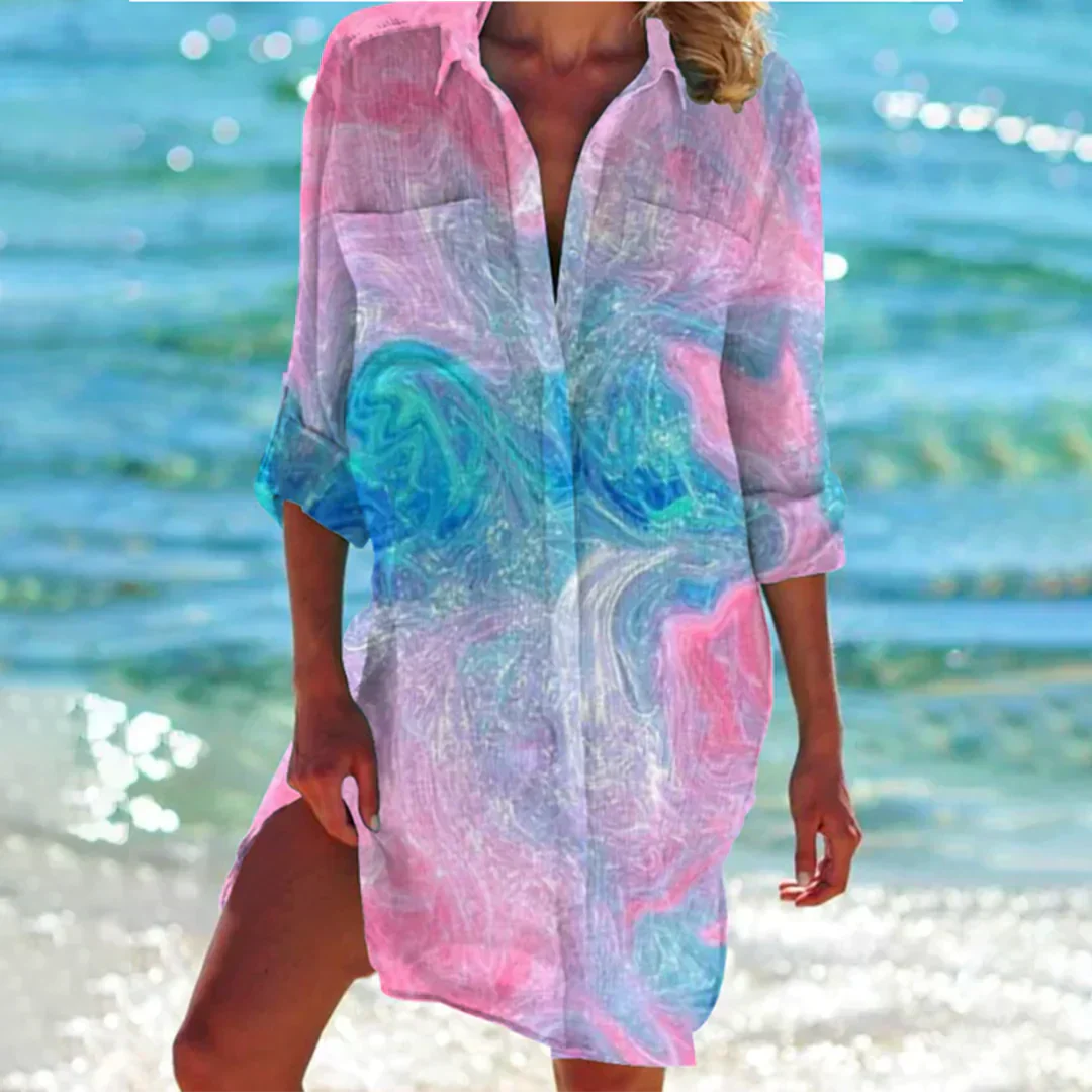 Lena Soriano | Tie-Dye Strandkjole i Mini-længde til kvinder