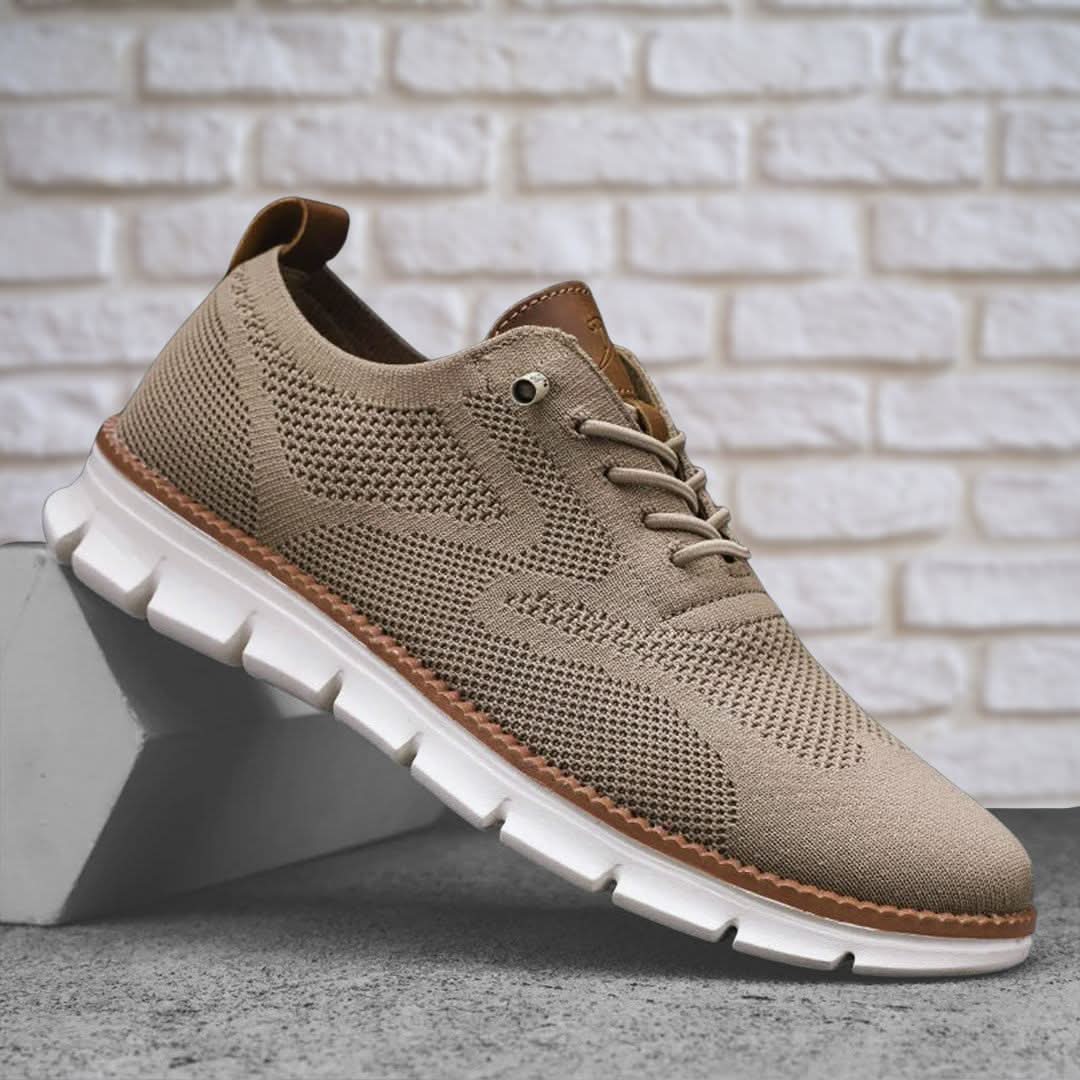 Anders Bille | Strick-Sneaker mit Mesh-Obermaterial und Fersenriemen