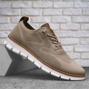 Anders Bille | Strick-Sneaker mit Mesh-Obermaterial und Fersenriemen