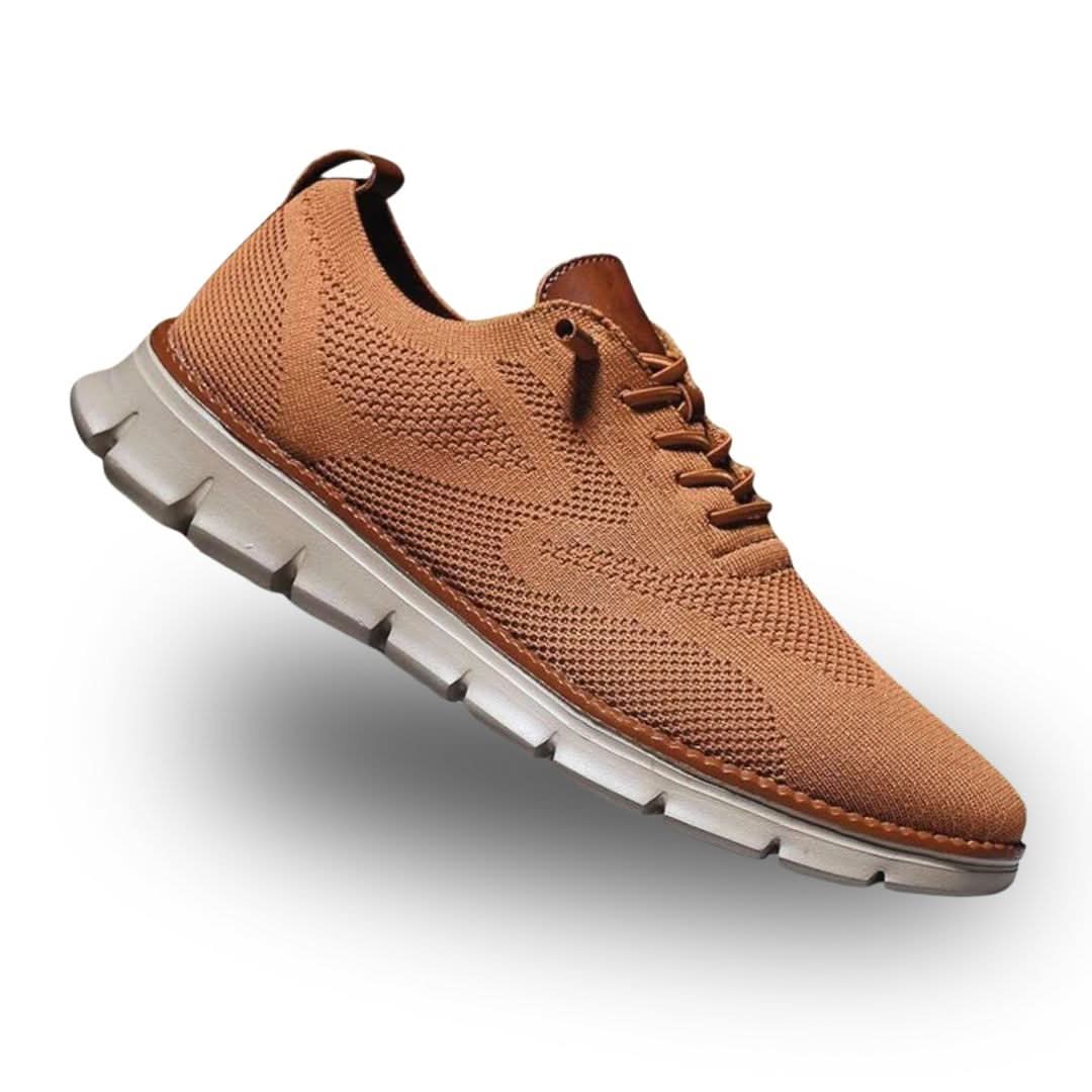 Anders Bille | Strick-Sneaker mit Mesh-Obermaterial und Fersenriemen