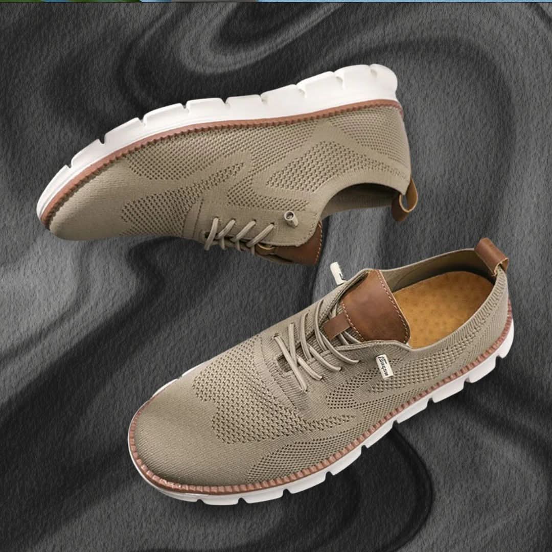 Anders Bille | Strick-Sneaker mit Mesh-Obermaterial und Fersenriemen