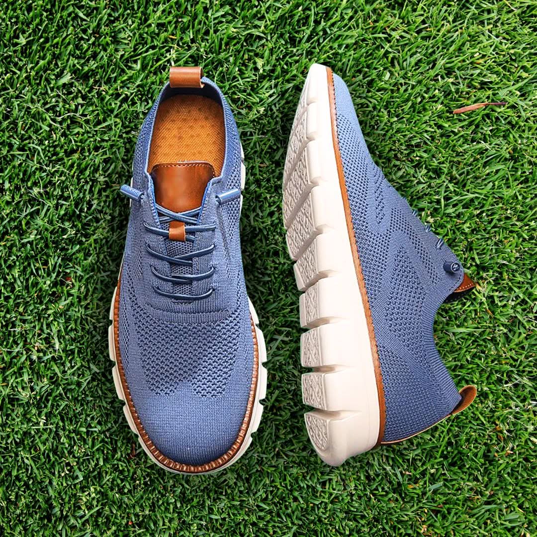 Anders Bille | Strick-Sneaker mit Mesh-Obermaterial und Fersenriemen
