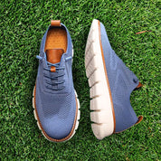 Anders Bille | Strick-Sneaker mit Mesh-Obermaterial und Fersenriemen