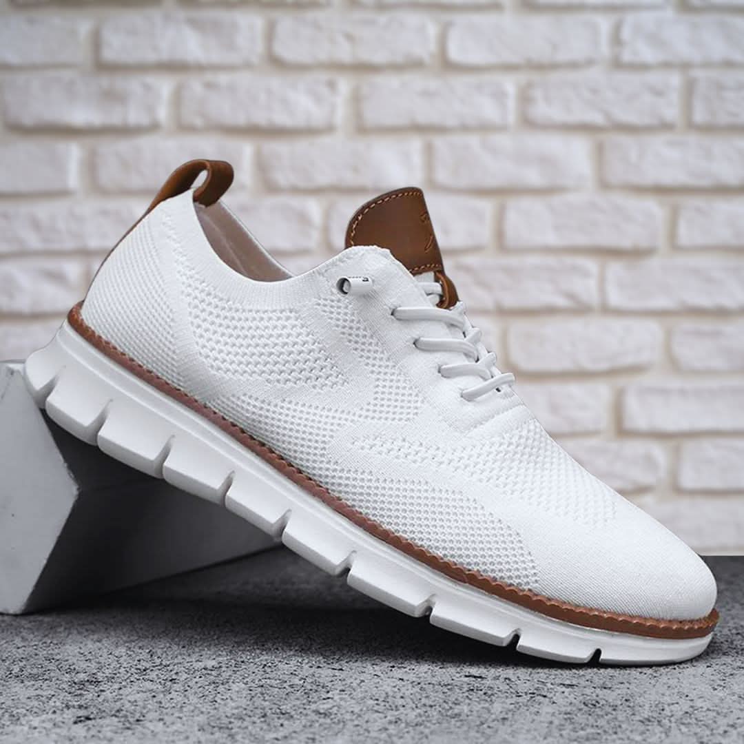 Anders Bille | Strick-Sneaker mit Mesh-Obermaterial und Fersenriemen