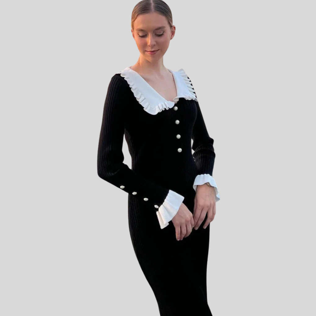 Giulia Bellini | Elegant maxikjole med flæsedetaljer