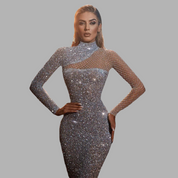 Valentina Moretti | Paillet luksus off-shoulder maxi kjole