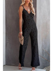 Paloma Santinelli | Romantisk Blonde Jumpsuit i Hvid med V-Hals