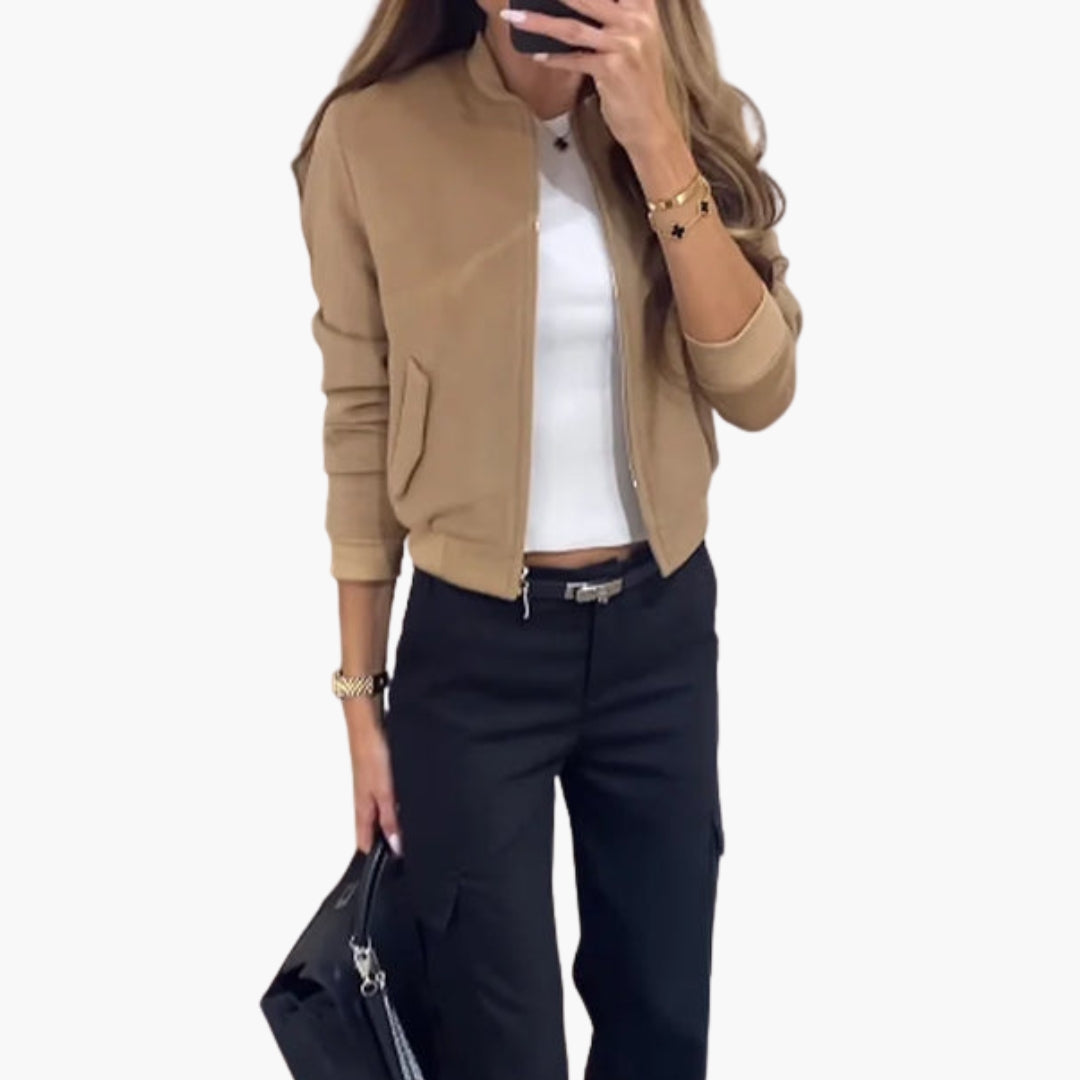 Noémie Laurent | Elegant bomberjakke til kvinder med høj krave og minimalistisk design