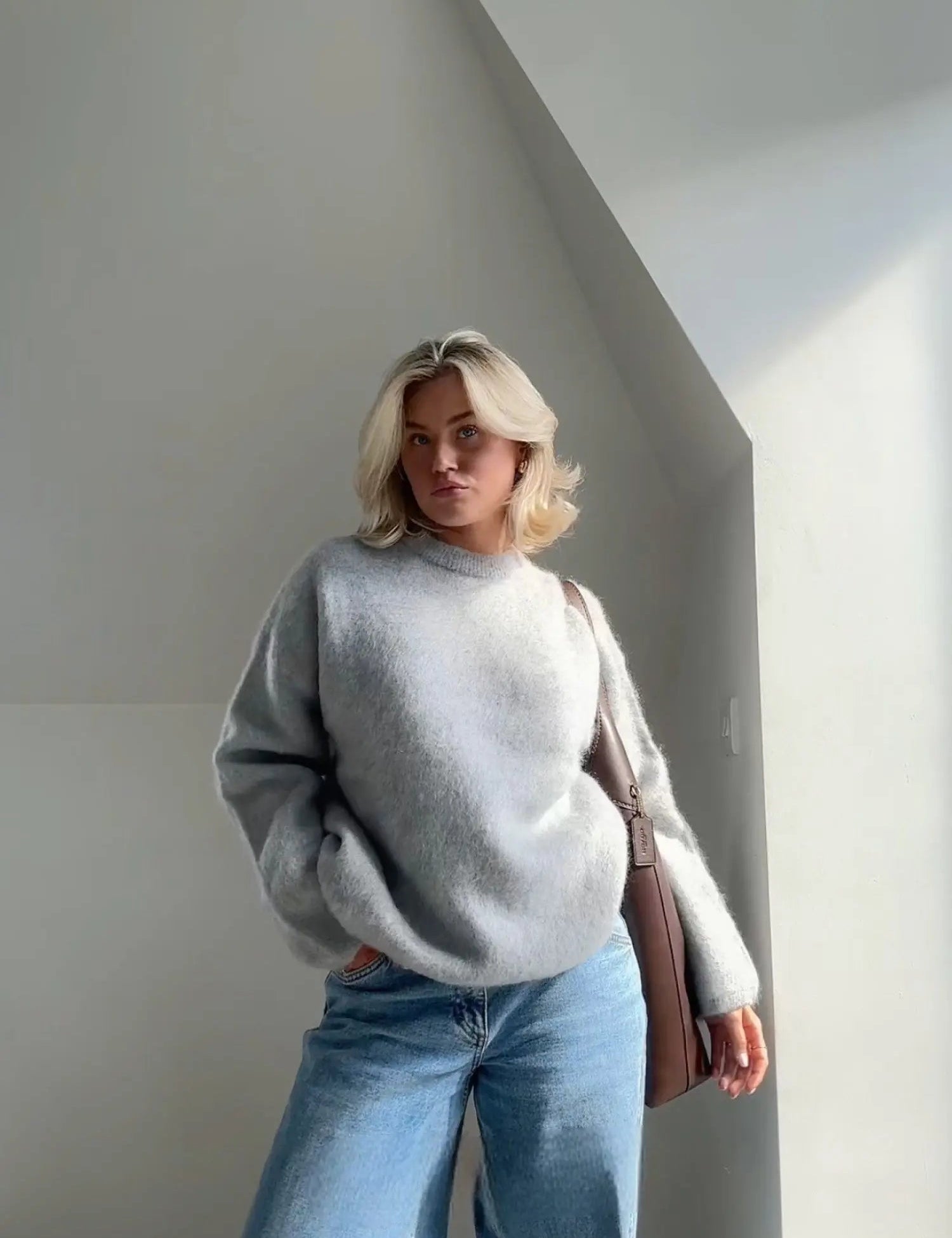 Rosalina Moretti | Burgundy Mohair Pullover – Luksus Knit Sweater