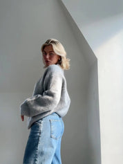 Rosalina Moretti | Burgundy Mohair Pullover – Luksus Knit Sweater
