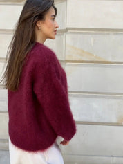 Rosalina Moretti | Burgundy Mohair Pullover – Luksus Knit Sweater