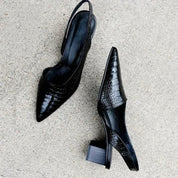 Camille Moreau | Elegante pumps med spids tå og blokhæl