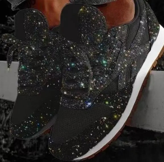Rosalind Ashcroft | Glitrende Sneakers i Lyserød med Premium Komfort