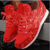 Rosalind Ashcroft | Glitrende Sneakers i Lyserød med Premium Komfort