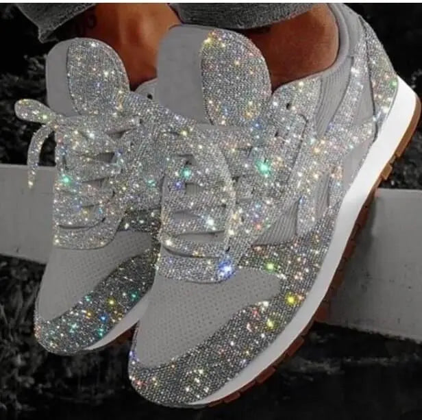 Rosalind Ashcroft | Glitrende Sneakers i Lyserød med Premium Komfort