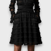 Dorte Lindqvist | Elegantes Minikleid mit V-Ausschnitt und langen Ärmeln