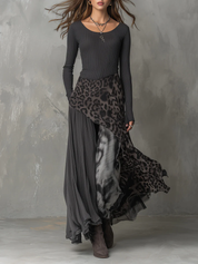 Mette Lindqvist | Maxi-kjole med leopardprint til kvinder