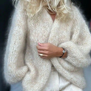 Laura Skovgaard | Blødt oversized cardigan med bat-wing ærmer