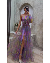Violetta Romano | Maxi-kjole med asymmetrisk én-ærme design