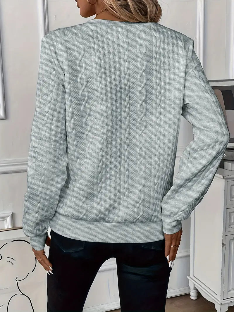 Noémie Castellani | Stilfuld Kabelstrikket Zip-Sweater i hvid