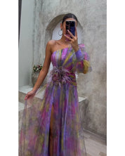 Violetta Romano | Maxi-kjole med asymmetrisk én-ærme design