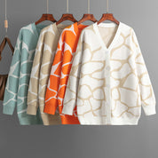 Rikke Overgaard | Jacquard-Strickjacke mit grafischem Muster in Oversize-Passform