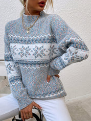 Christina Ravn | Schneeflockenpullover mit hohem Kragen