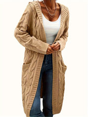 Rosina Alberti | Langarmet strikket cardigan med lommer i bordeaux