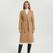 Andrea Lund | Camel Wool Coat with Tie Belt