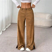 Josefine Olsen | High-Waist Wide-Leg Bukser i Beige