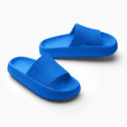 Dorte Rasmussen | Soft cobalt-blue slide slippers for women