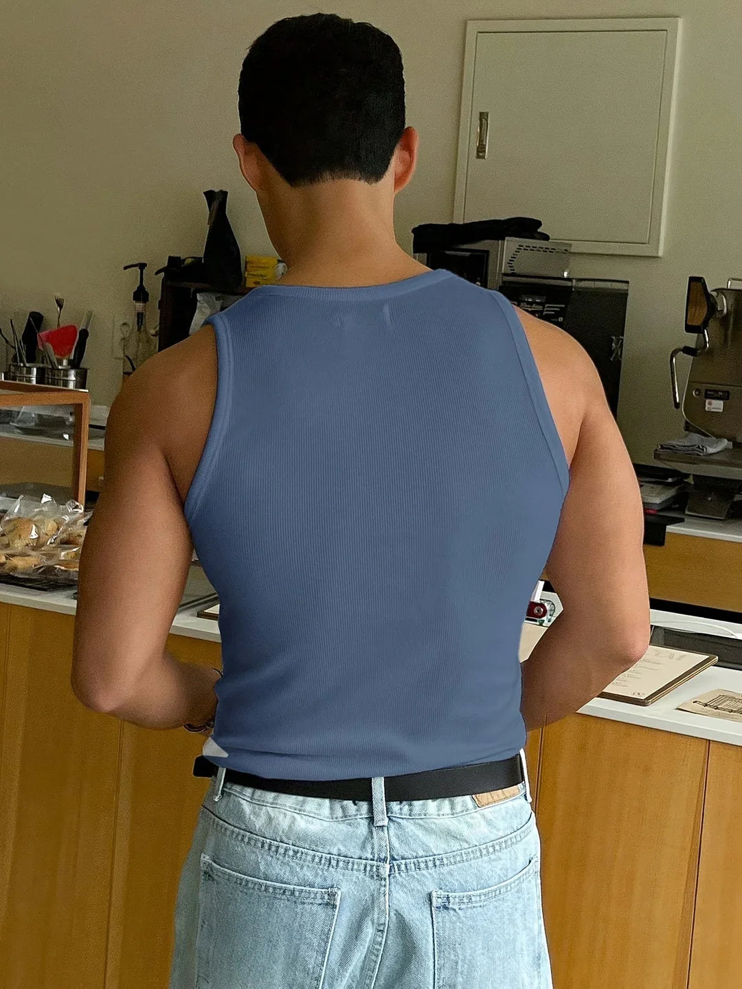 Kristian Bak | Ribstrikket Tanktop i Åndbart Bomuldsstof