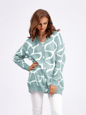 Rikke Overgaard | Jacquard-Strickjacke mit grafischem Muster in Oversize-Passform