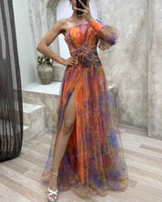 Violetta Romano | Maxi-kjole med asymmetrisk én-ærme design