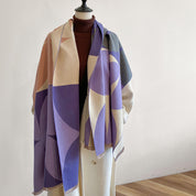 Julie Krogh | Blødt Cashmere-Tørklæde med Grafisk Print