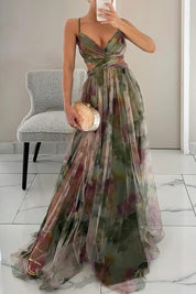 Rosalba Castellani | Maxi-blomsterkjole med wrap-snit til kvinder
