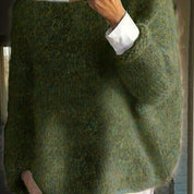 Malin Berggren | Oversized Striksweater med Rund Hals