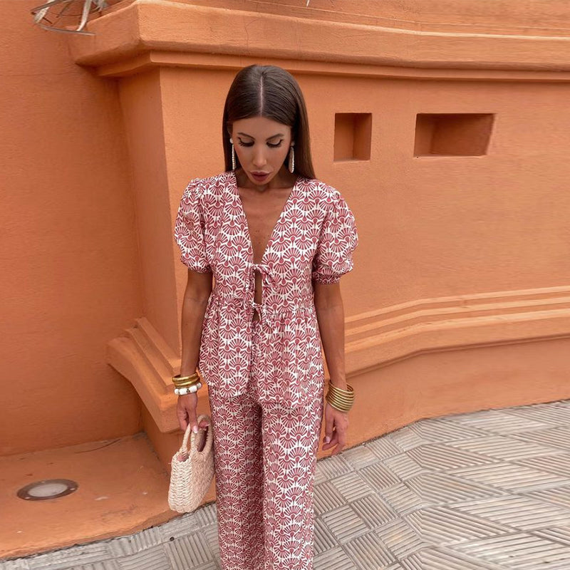 Priya Castellani | Midi-jumpsuit i blomsterprint til kvinder