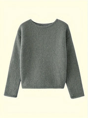 Malin Berggren | Oversized Striksweater med Rund Hals