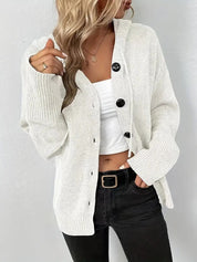 Nadia Skovbjerg | Hooded Knitted Cardigan with Buttons