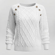 Birgitte Kruse | Strikket Sweater med Knapdetaljer