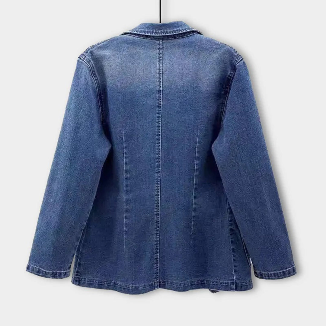 Marie Vinther | Denim Blazer med Moderne Snit