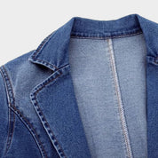 Marie Vinther | Denim Blazer med Moderne Snit