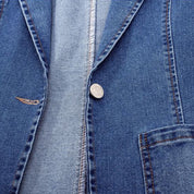 Marie Vinther | Denim Blazer med Moderne Snit