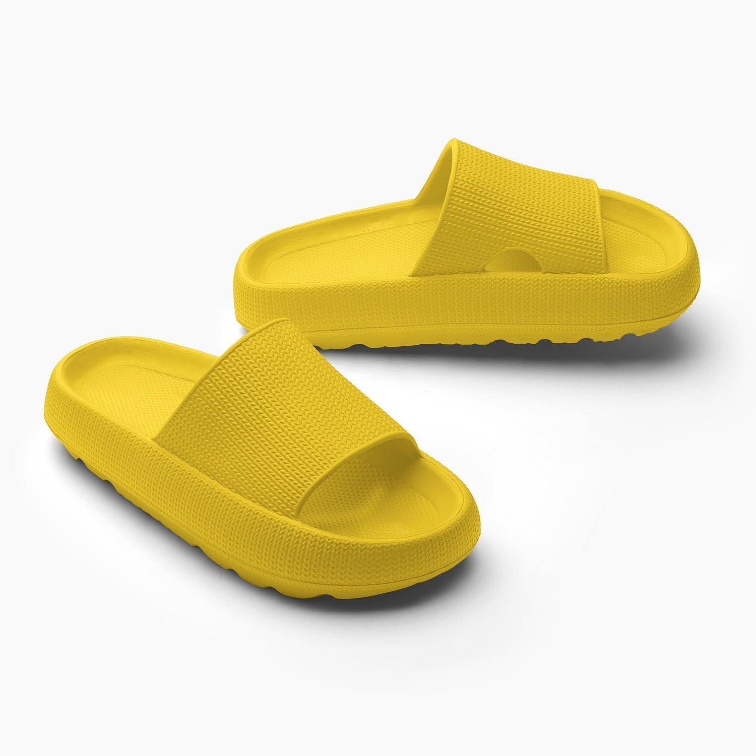 Dorte Rasmussen | Soft cobalt-blue slide slippers for women