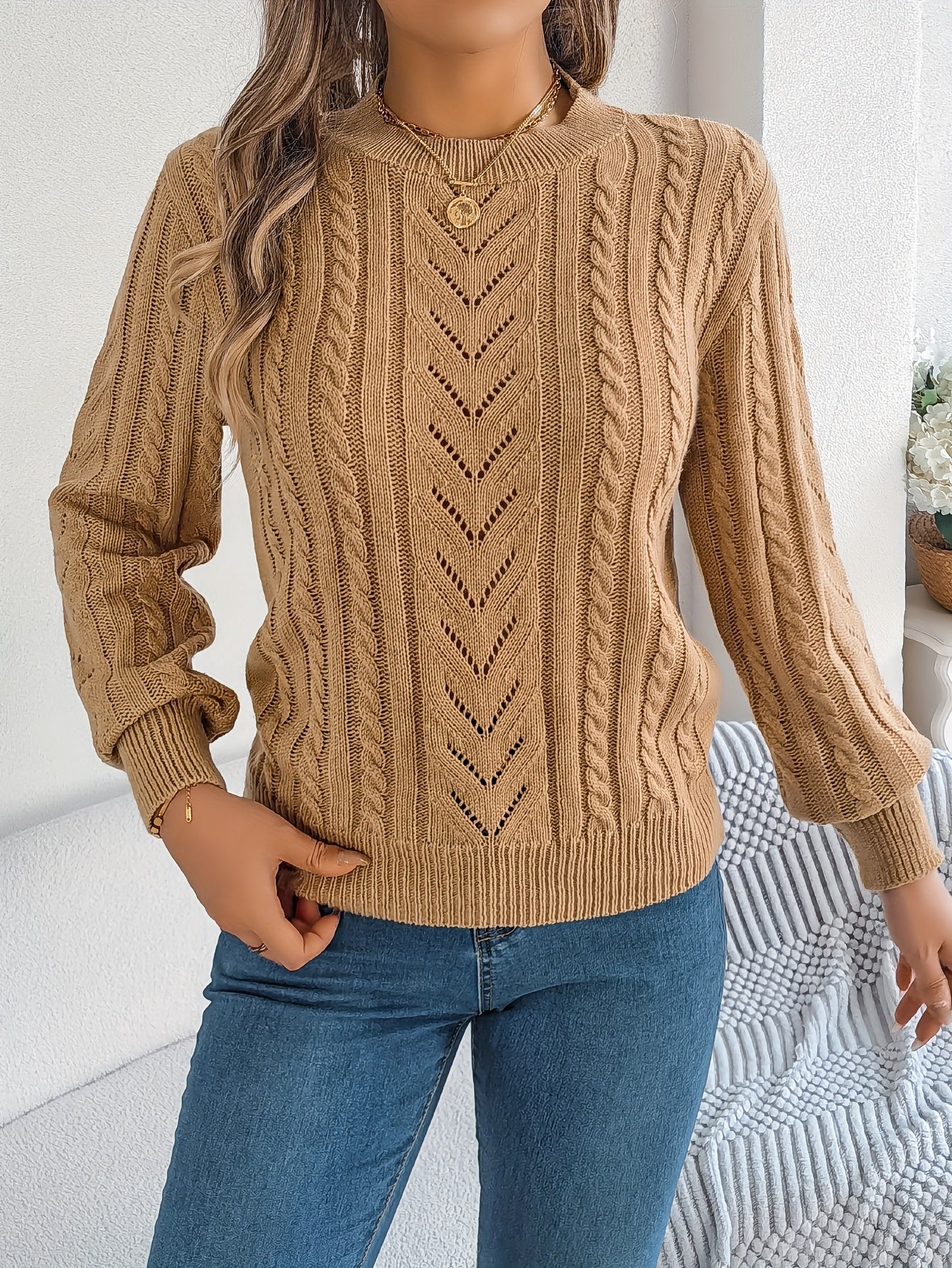 Nora Jørgensen | Cable-Knit Textured Sweater