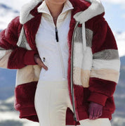 Nanna Poulsen | Fluffy Patchwork Jacket with Hood
