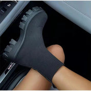 Mathilde Sørensen | Støvler i Strikket Sock-Design med Chunky Sål