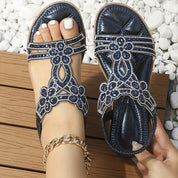 Celestine Montaigne | Boho-sandaler med udsmykkede remme