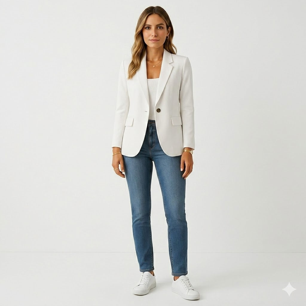 Giuliana Ashford | Klassisk Blazer i Hvid til Kvinder